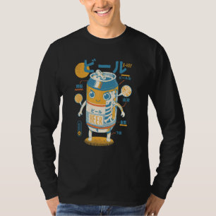 Beer Can X Ray Sci fi Japanese Beer Anatomy Drin T-Shirt