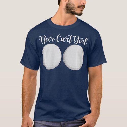 Beer Cart Girl Drink Cart Server Beverage Cart T_Shirt