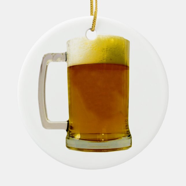 Beer Ceramic Ornament (Front)