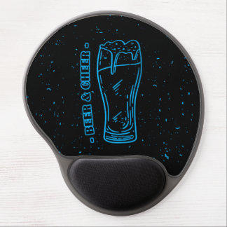 Beer & Cheer Line Art Gel Mouse Pad