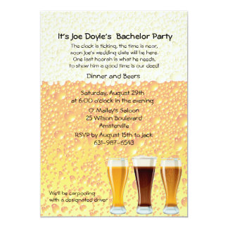 Beer Cheers Bachelor Party Invitation