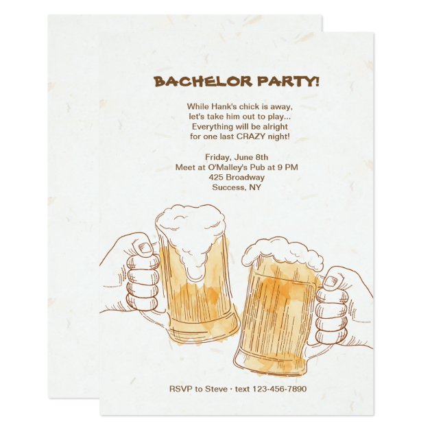 Beer Cheers Invitation