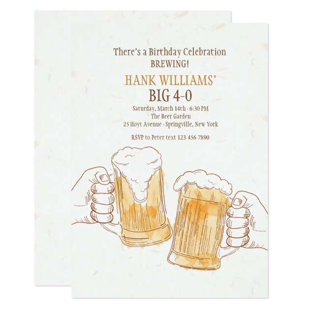 Beer Cheers Invitation