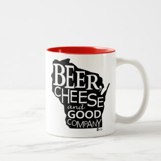 Beer Cheese & Good Company Zany Du Designs WI Two-Tone Coffee Mug