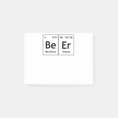 BeEr Chemistry Periodic Table Element Symbols Word Post_it Notes