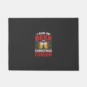 Beer Christmas Cheer Holiday Drinking Doormat