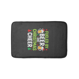 Beer Christmas Cheer Holiday Drinking Vector Bath Mat