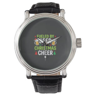 Beer Christmas Cheer Holiday Drinking Vector Watch
