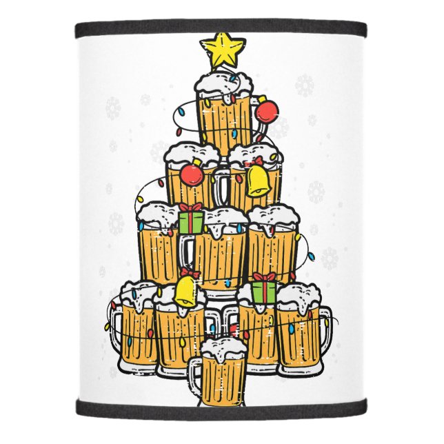 Beer Christmas Tree Xmas Brew Dad Men Lamp Shade (Front)