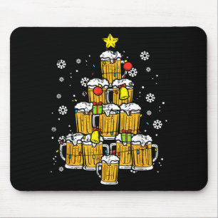 Beer Christmas Tree Xmas Brew Dad Men  Mouse Pad