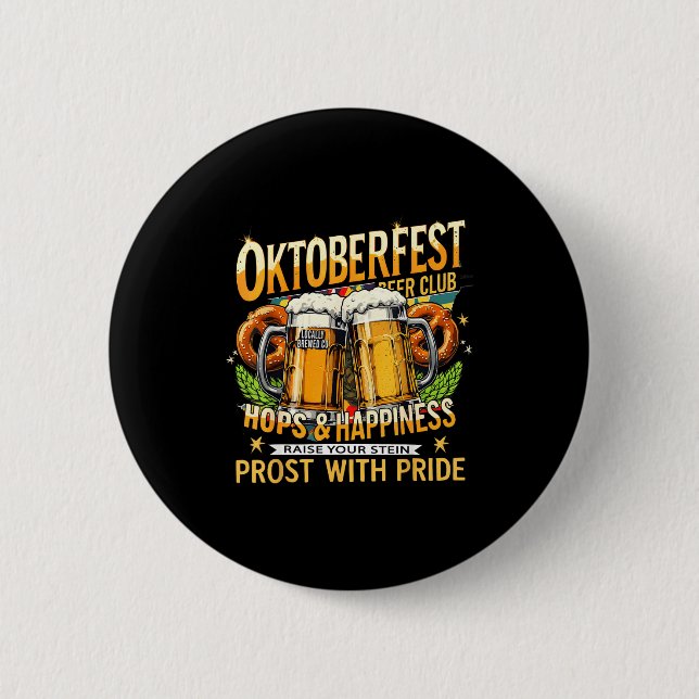 Beer Club Prost With Pride Gift Drinking Team  Button (Front)
