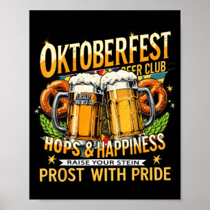 Beer Club Prost With Pride Gift Drinking Team Poster