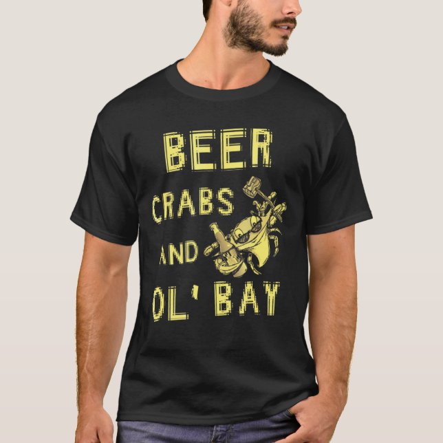 Beer Crab Cakes And Ol Bay Maryland T-Shirt (Front)