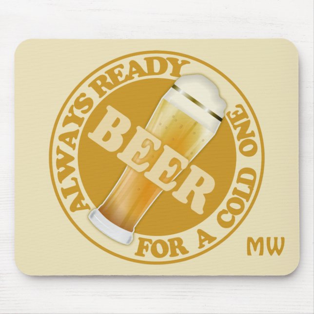 BEER custom monogram mousepad (Front)