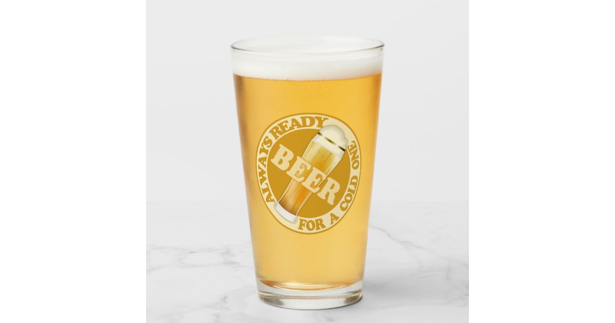 BEER custom name pint glass | Zazzle