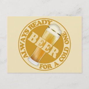 BEER customizable postcard