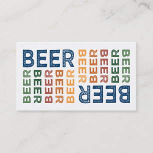 Beer Cute Colorful Business Card