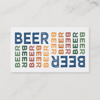 Beer Cute Colorful Business Card