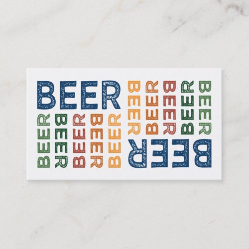 Beer Cute Colorful Business Card Templates