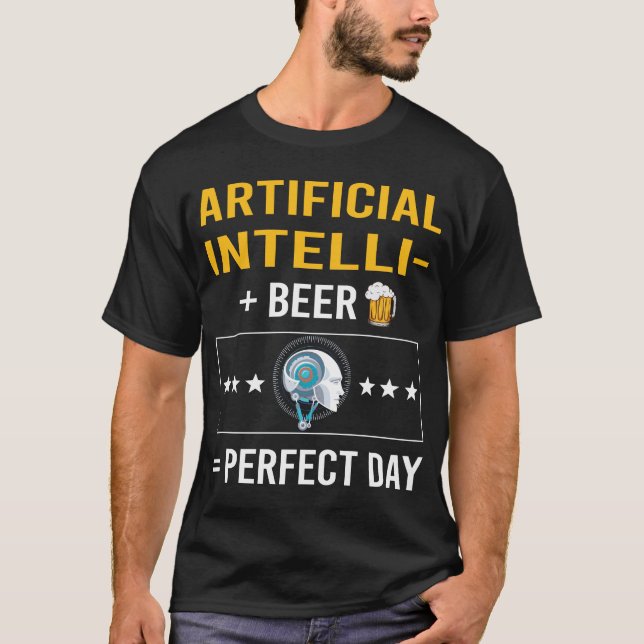 Beer Day Artificial Intelligence AI T-Shirt (Front)