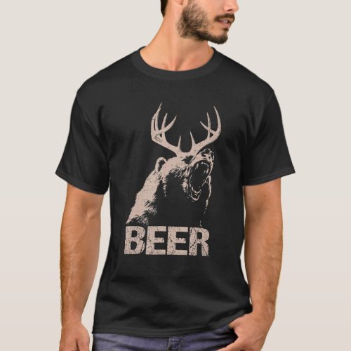 Beer Deer Bear Essential Hunter  Love Funny Men Wo T_Shirt