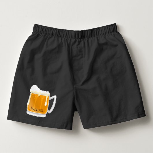 Beer design with your name boxers (Front)