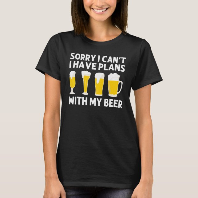 Beer Designs For Men Women Cerveza Drinkers Alcoho T-Shirt (Front)