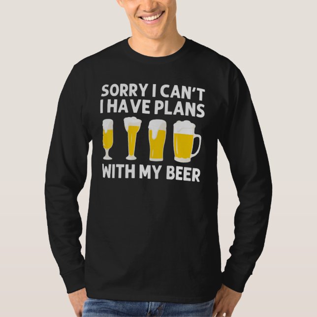 Beer Designs For Men Women Cerveza Drinkers Alcoho T-Shirt (Front)