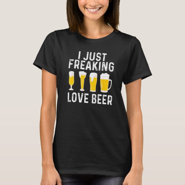 Beer Designs For Men Women Cerveza Drinkers Alcoho T-Shirt (Front)