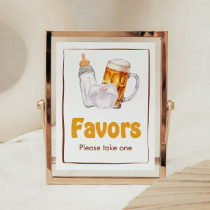 Beer Diaper Party Baby Shower Favors Poster