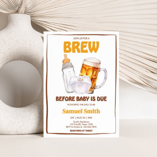 Beer Diaper Party Baby Shower Invitation