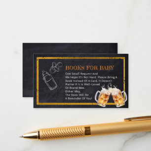 Beer Diaper Party Books for Baby Enclosure Card