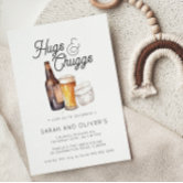 Hugs and Chuggs Beer & Diapers Couples Baby Shower Invitation