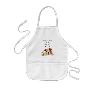 Beer Dog Bulldog - Believe you can, and you will Kids' Apron