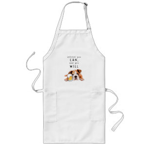 Beer Dog Bulldog - Believe you can, and you will Long Apron