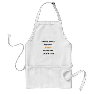beer drinker, avid adult apron