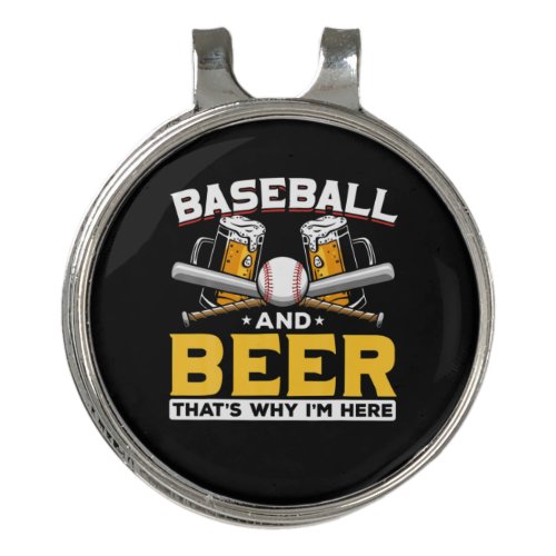 Beer Drinker Baseball Beer Humor Birthday Golf Hat Clip