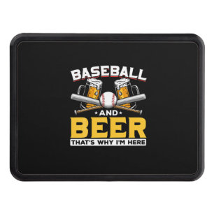 Beer Drinker Baseball Beer Humor Birthday Hitch Cover