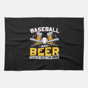 Beer Drinker Baseball Beer Humor Birthday Kitchen Towel