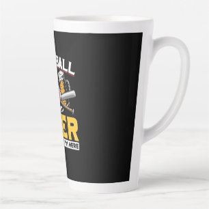 Beer Drinker Baseball Beer Humor Birthday Latte Mug