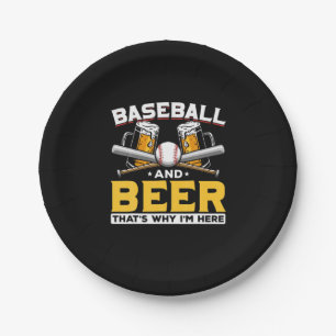 Beer Drinker Baseball Beer Humor Birthday Paper Plates
