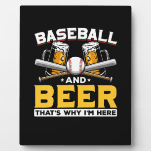 Beer Drinker Baseball Beer Humor Birthday Plaque