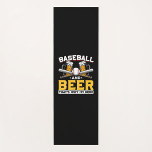 Beer Drinker Baseball Beer Humor Birthday Yoga Mat
