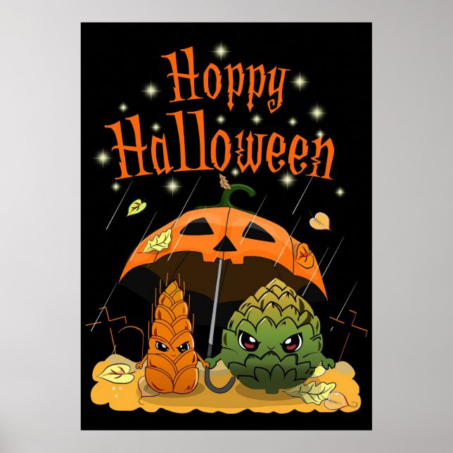 Beer Drinker Beer Happy Halloween Poster (Front)