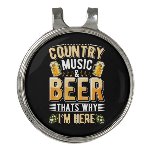Beer Drinker Country Music Beer Drinking Birthday Golf Hat Clip