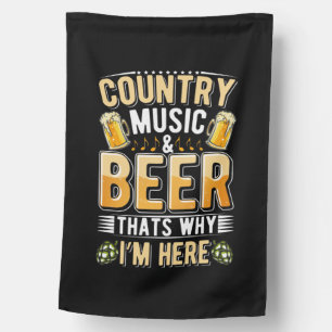 Beer Drinker Country Music Beer Drinking Birthday House Flag