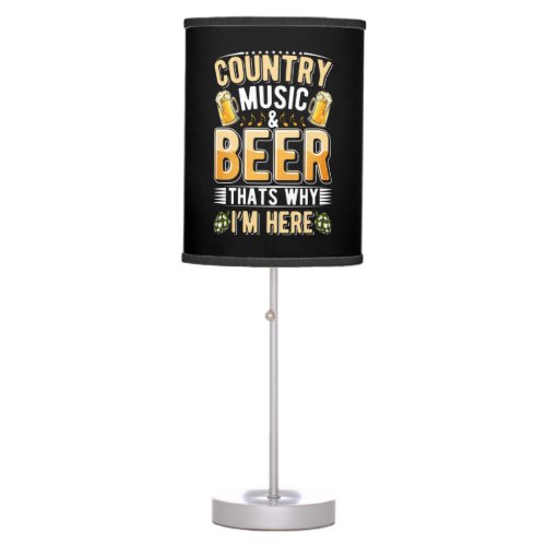 Beer Drinker Country Music Beer Drinking Birthday Table Lamp