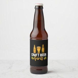 Beer Drinker Craft Beer Girls Birthday Bottle Label