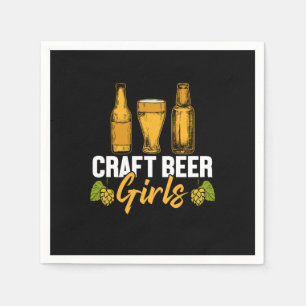 Beer Drinker Craft Beer Girls Birthday Napkins