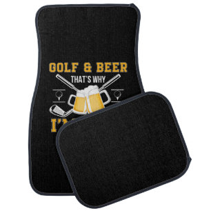 Beer Drinker Golf And Beer Birthday Car Floor Mat
